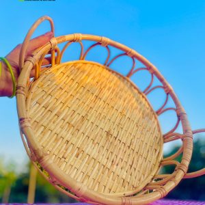 Cane Handle Round Tray