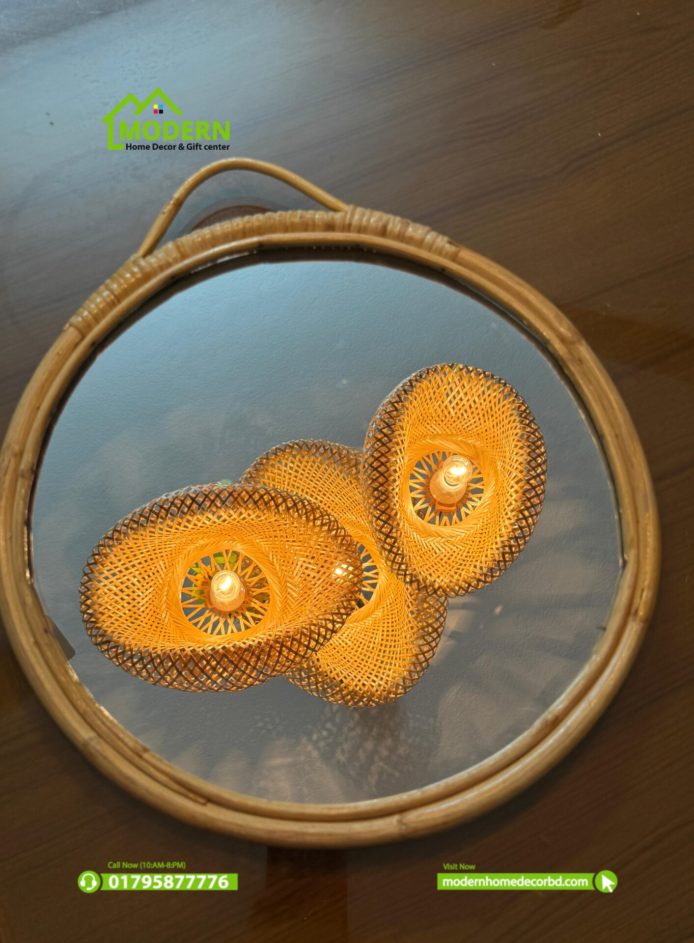 Round Cane Miror - Image 5