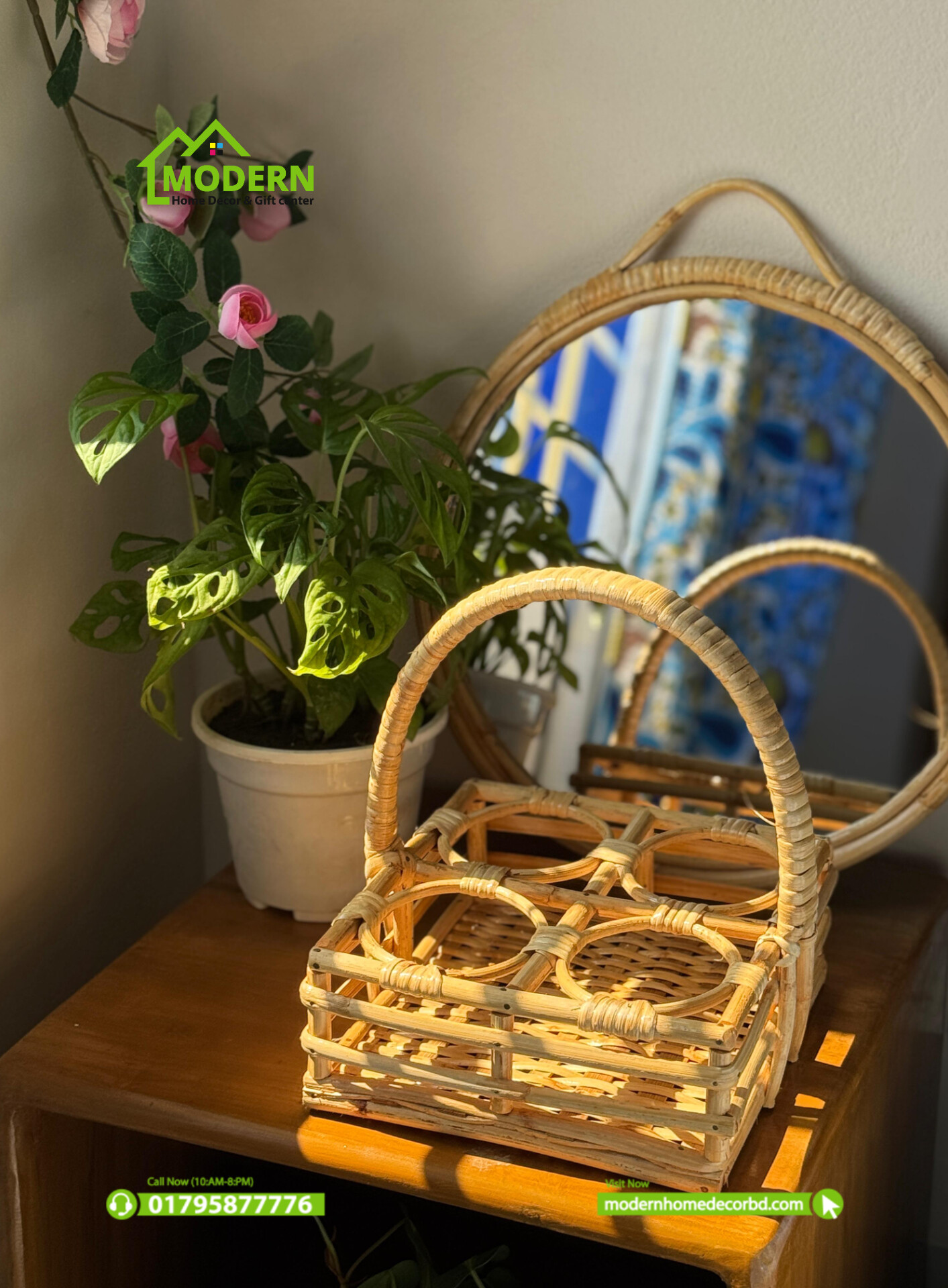 Round Cane Miror - Image 4