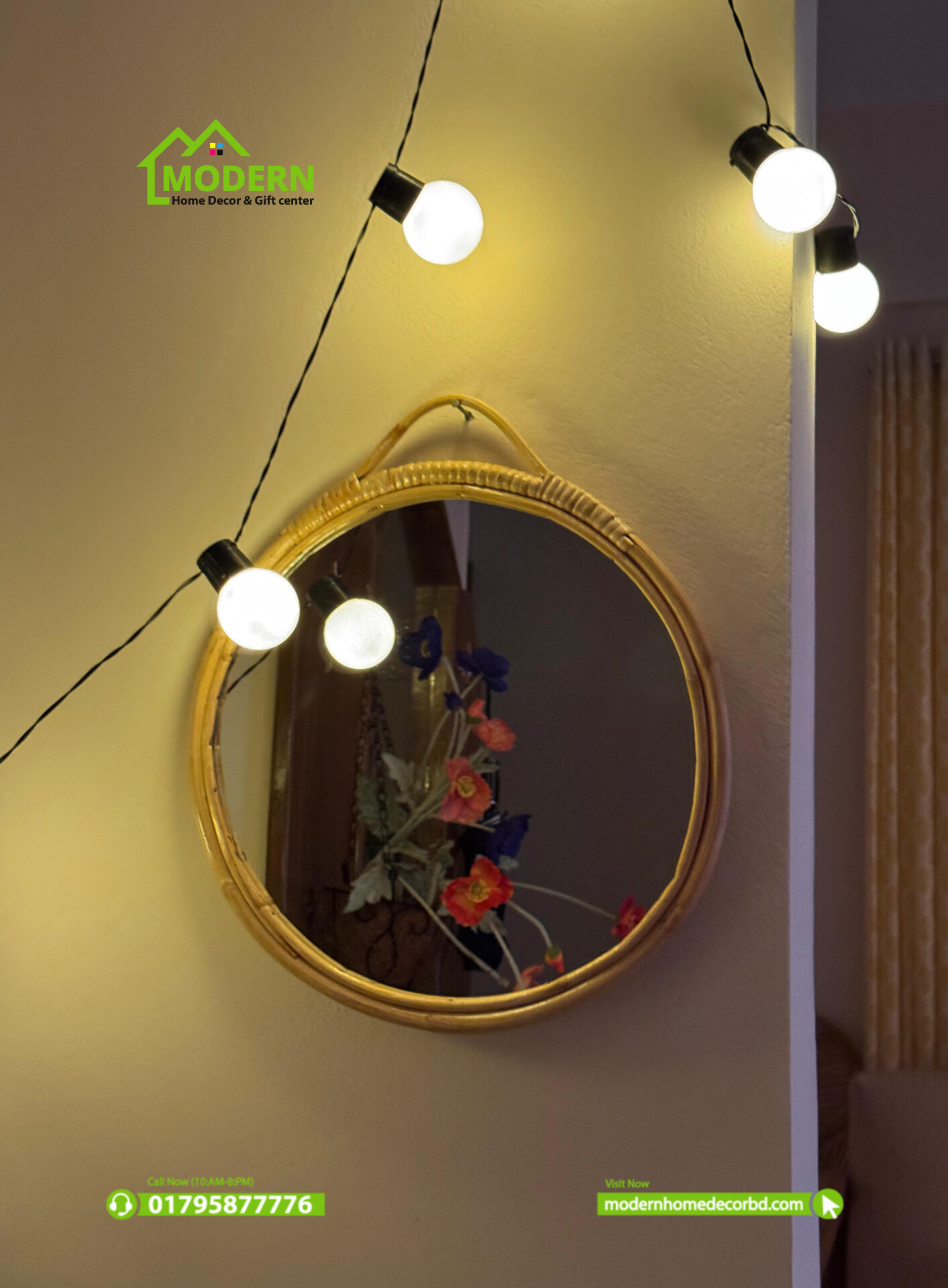 Round Cane Miror - Image 2