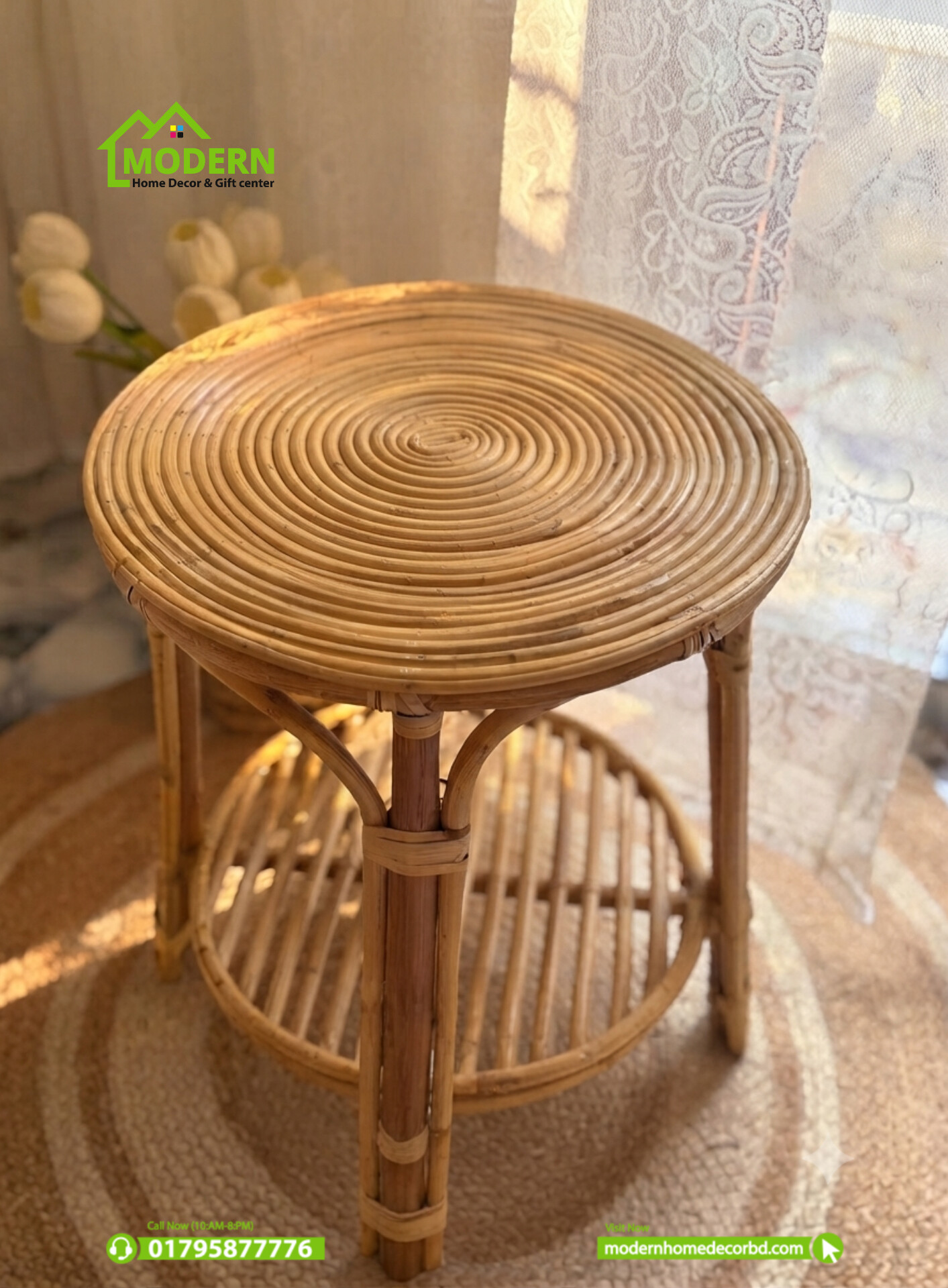Cane Side Table