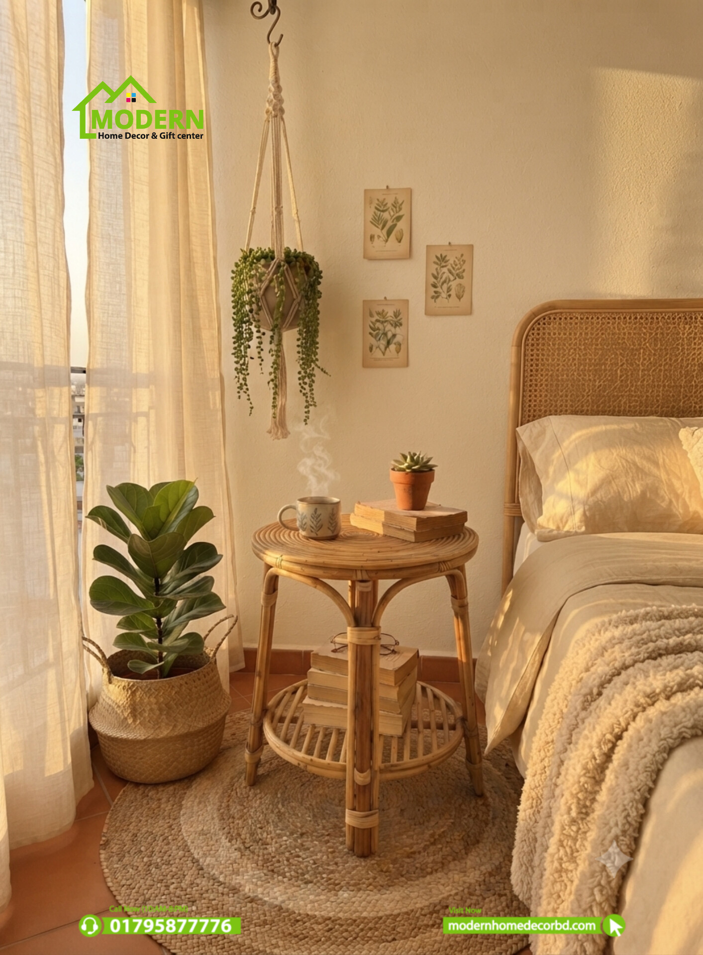 Cane Side Table - Image 2