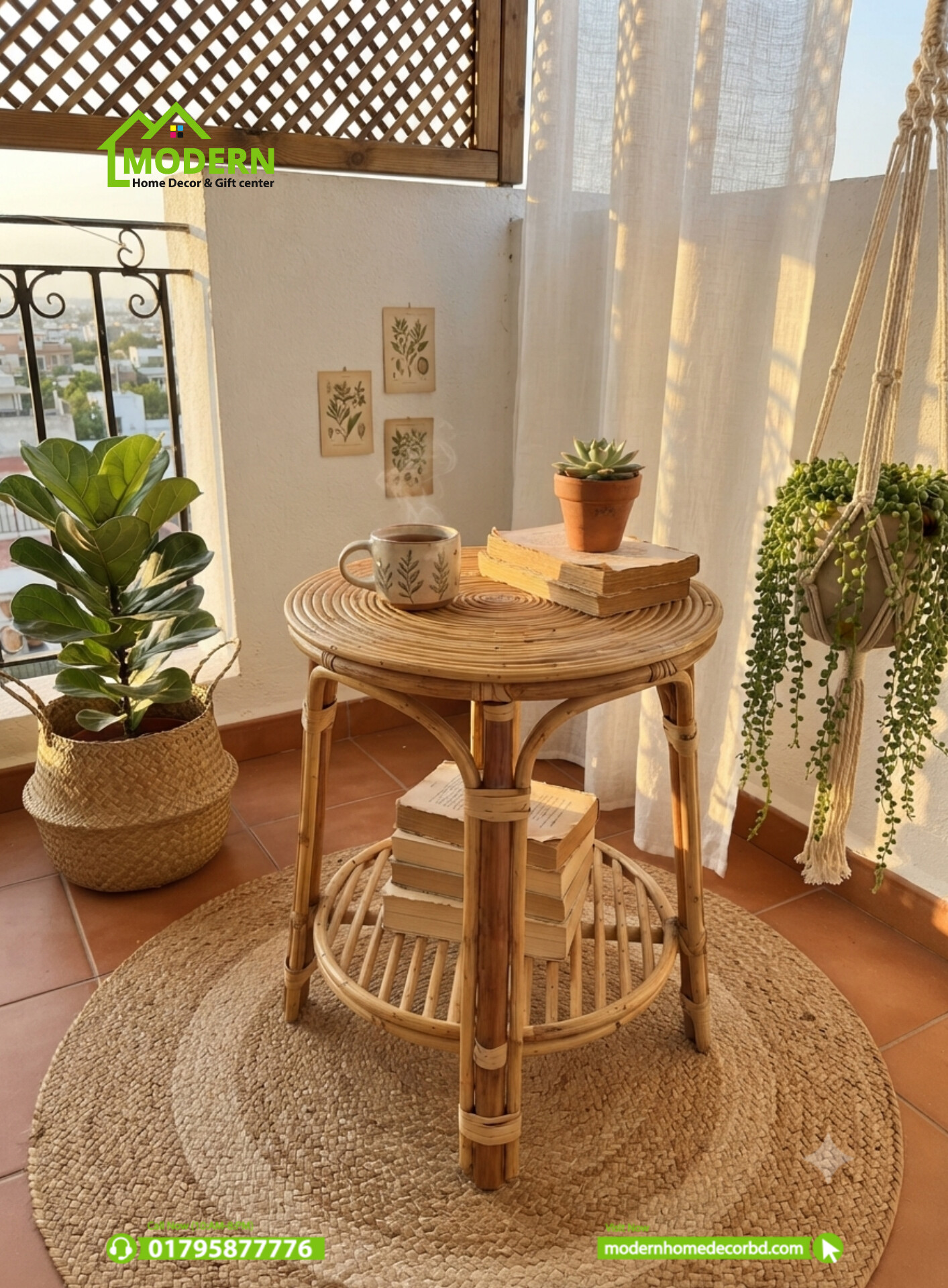 Cane Side Table - Image 3