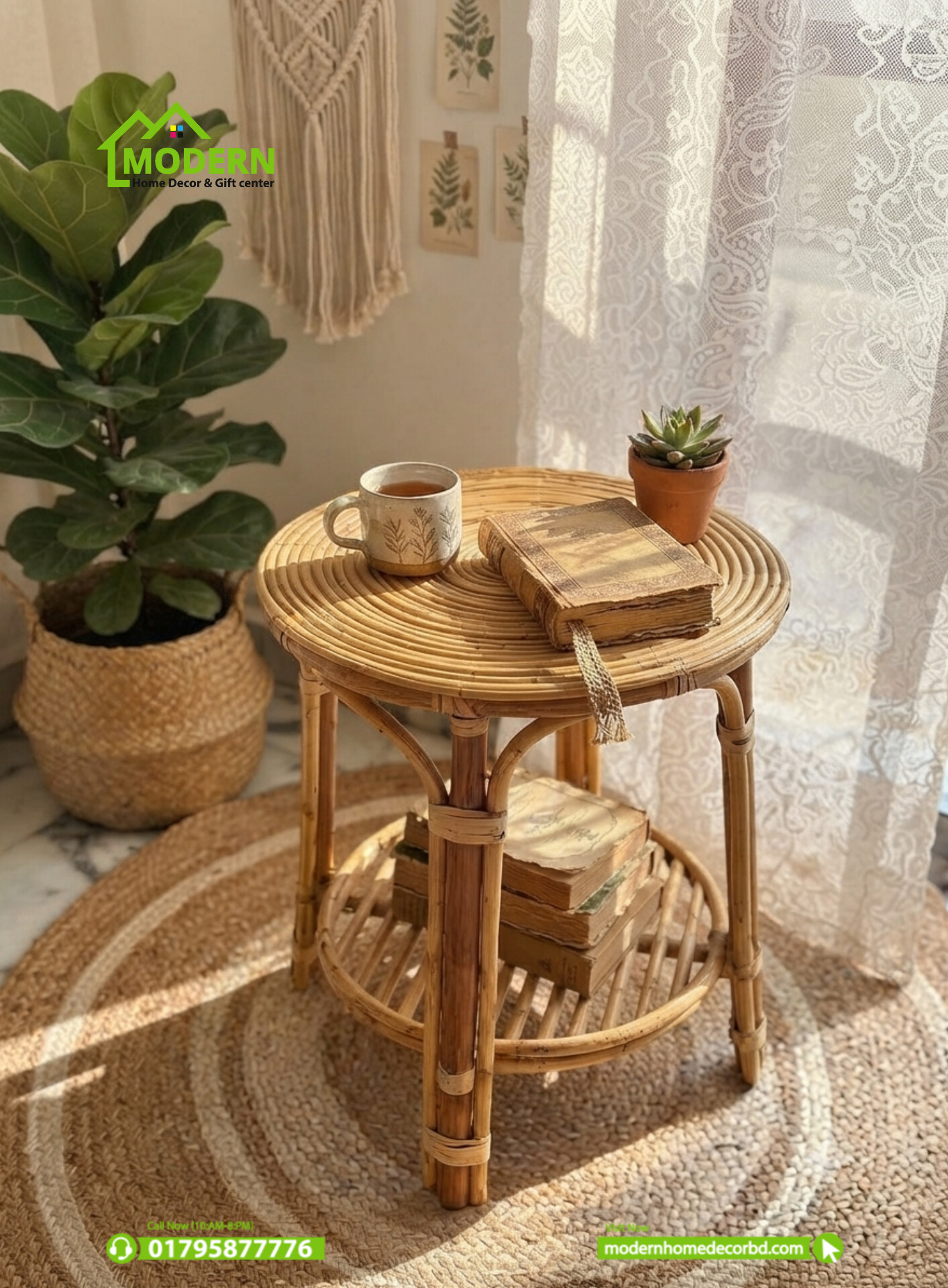 Cane Side Table - Image 4